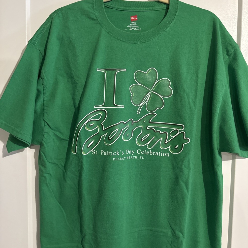 Boston’s St Patrick’s Day Men’s Tshirt XL Green Short Sleeve Crew Hanes